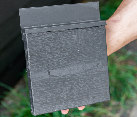 A black, cedar texture, J-block