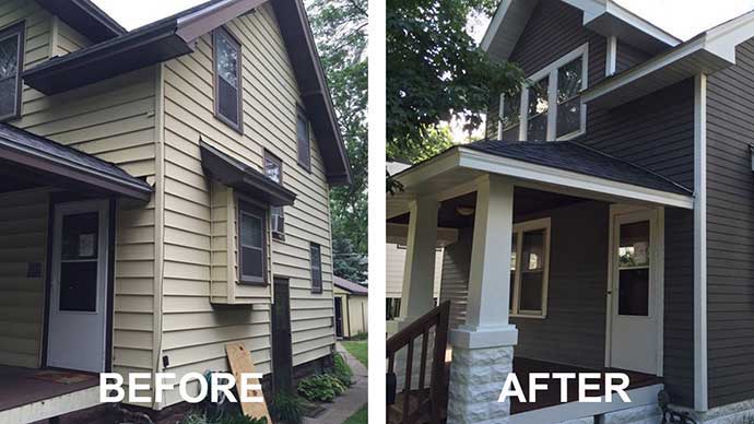 before-after lp smartside siding replacement best house siding options
