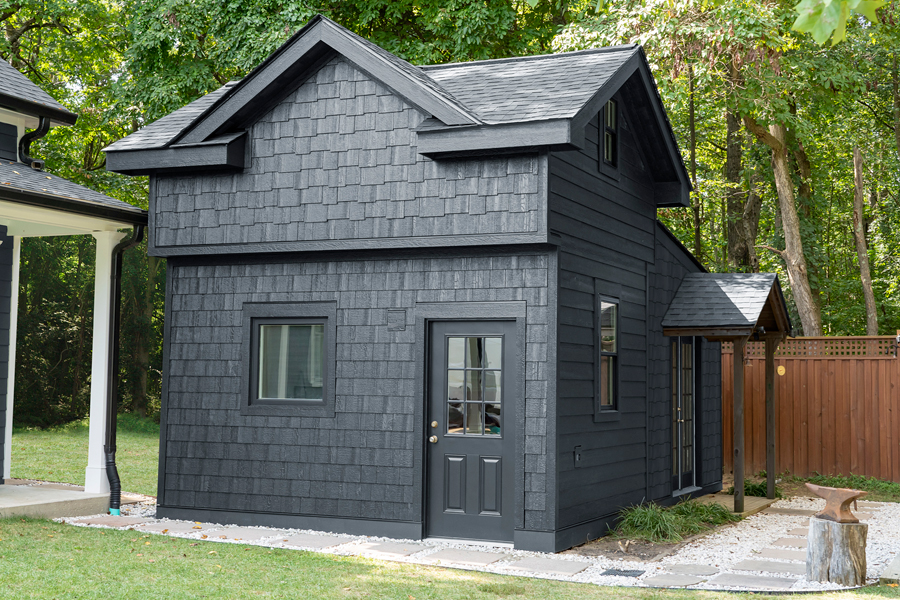 black exterior shed
