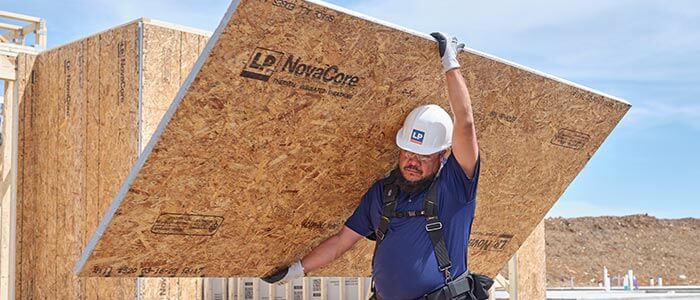 Contractor Carrying NovaCore Panel